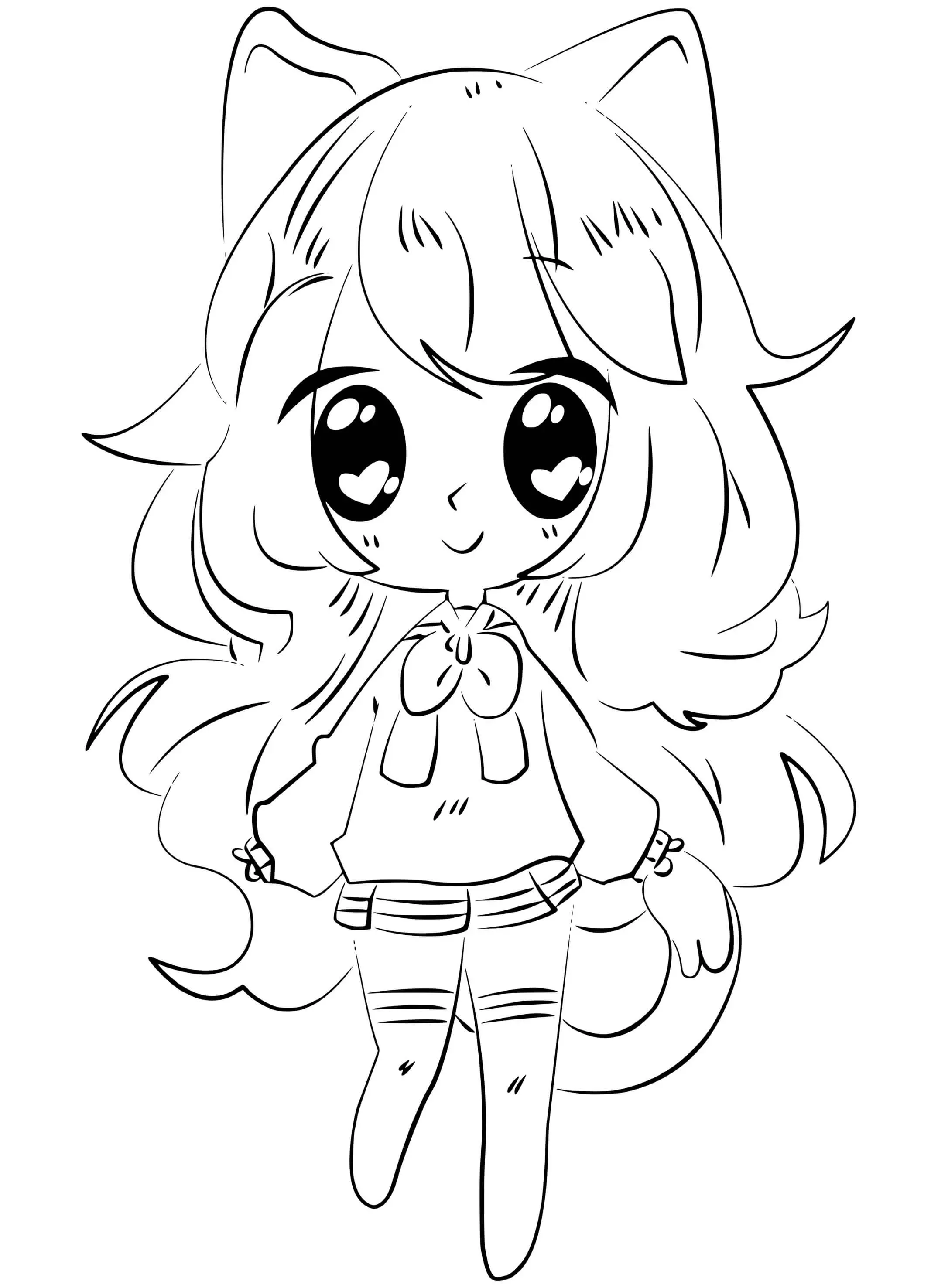 Coloriage Kawaii Gacha Life - Gacha life à imprimer