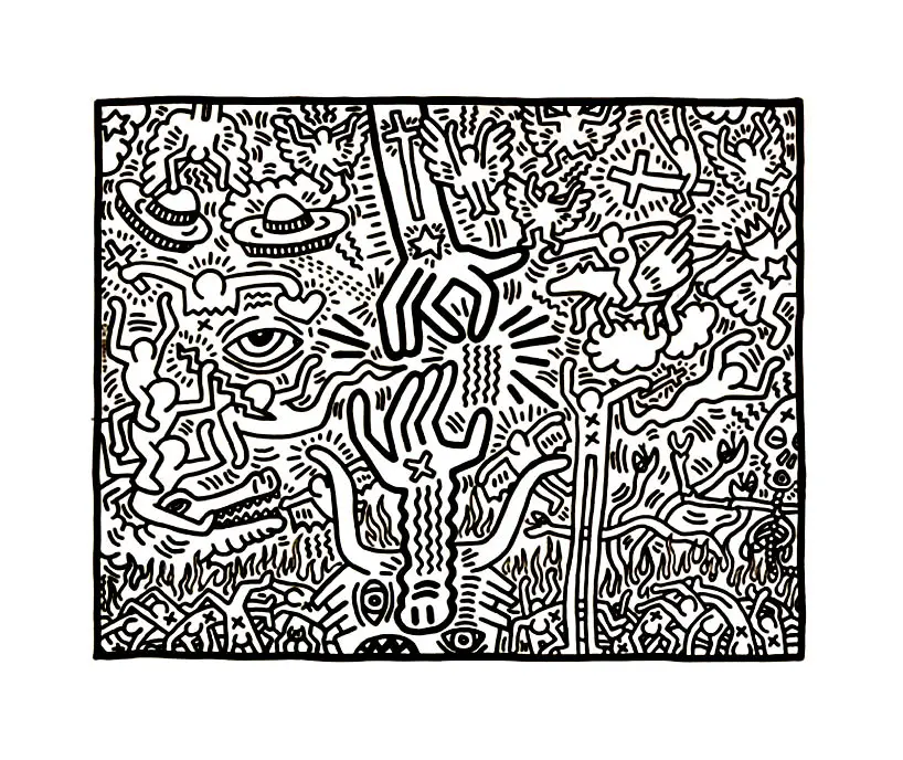 Coloriage Keith Haring - Art à imprimer