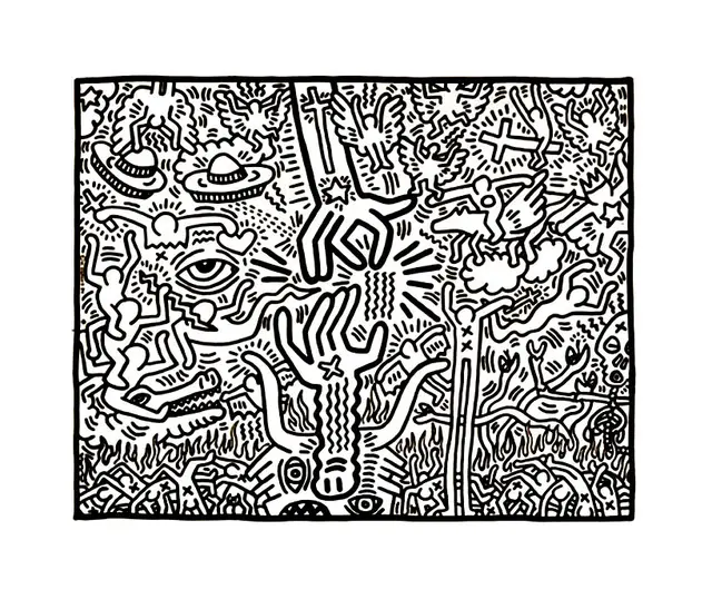 Coloriage Keith Haring - Art à imprimer