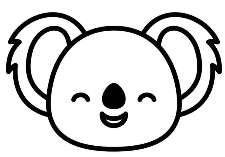 Coloriage Koala Mignon Facile - Koala à imprimer