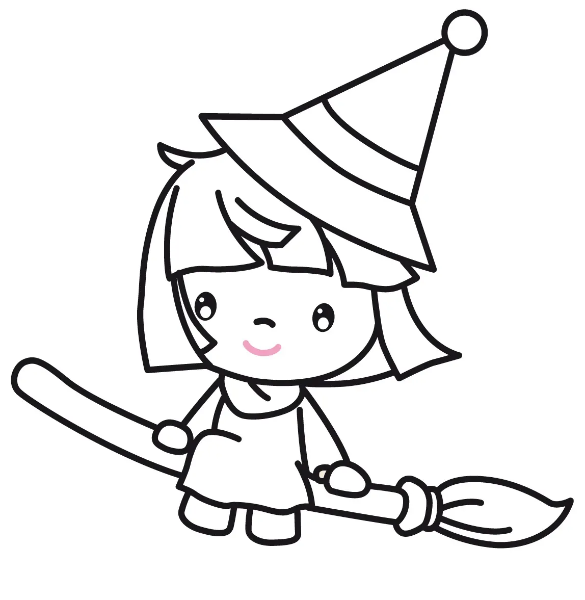 Dibujo de La aprendiz de bruja para colorear