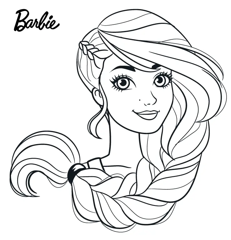 Coloriage La Belle Chevelure De Barbie - Barbie à imprimer