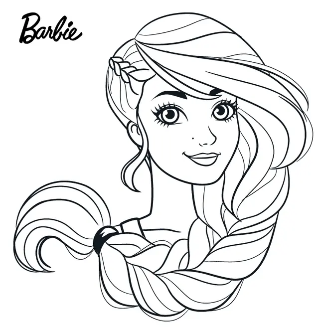 Coloriage La Belle Chevelure De Barbie - Barbie à imprimer