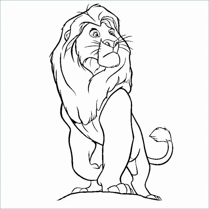 Coloriage La Garde Du Roi Lion King - Roi lion à imprimer