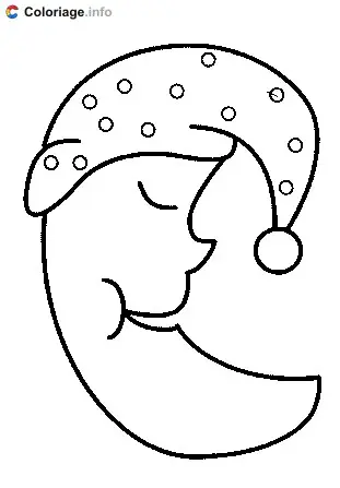 The Moon is Sleeping coloring page to print