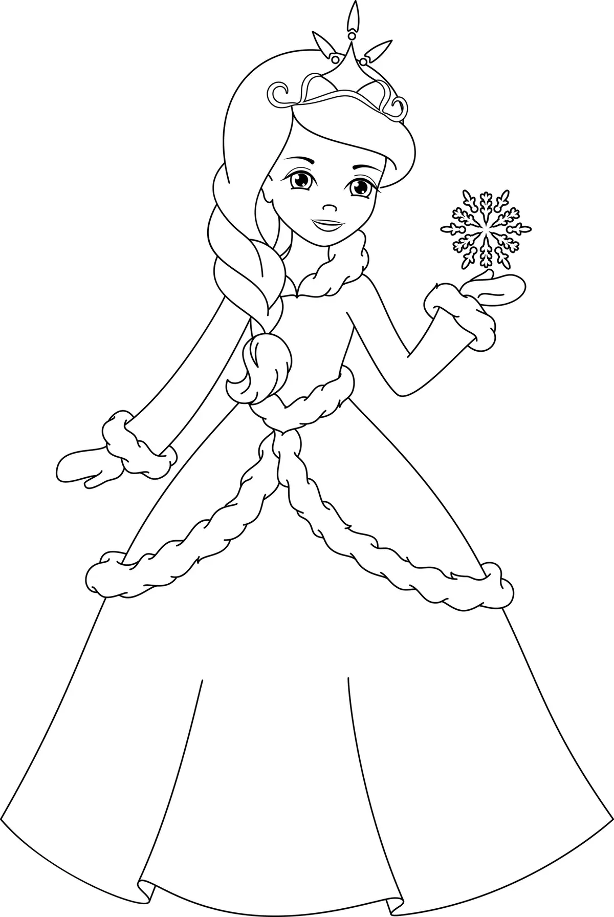 Coloriage La Princesse Des Glaces - Princesse à imprimer