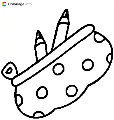 Coloriage La trousse scolaire - Rentrée scolaire à imprimer