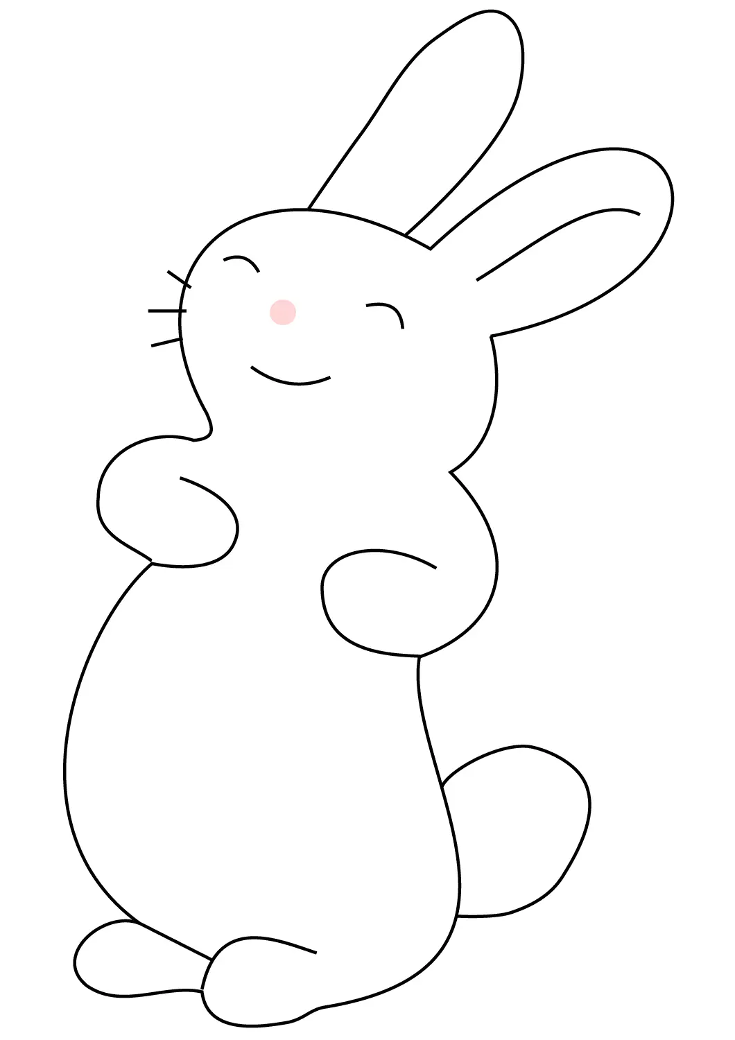 Coloriage Lapain Kawaii - Pâques à imprimer