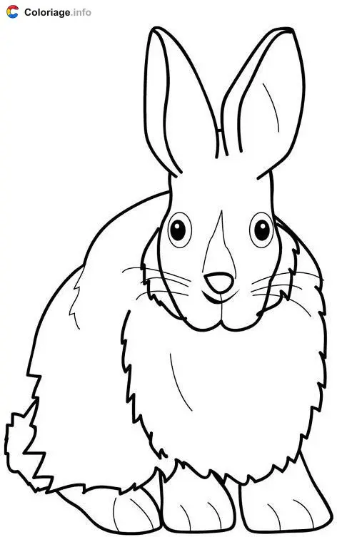 Cute Rabbit coloring page to print
