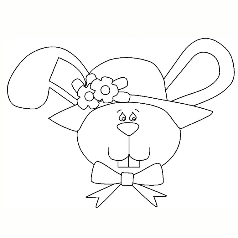 Coloriage Lapin Belier - Animaux à imprimer