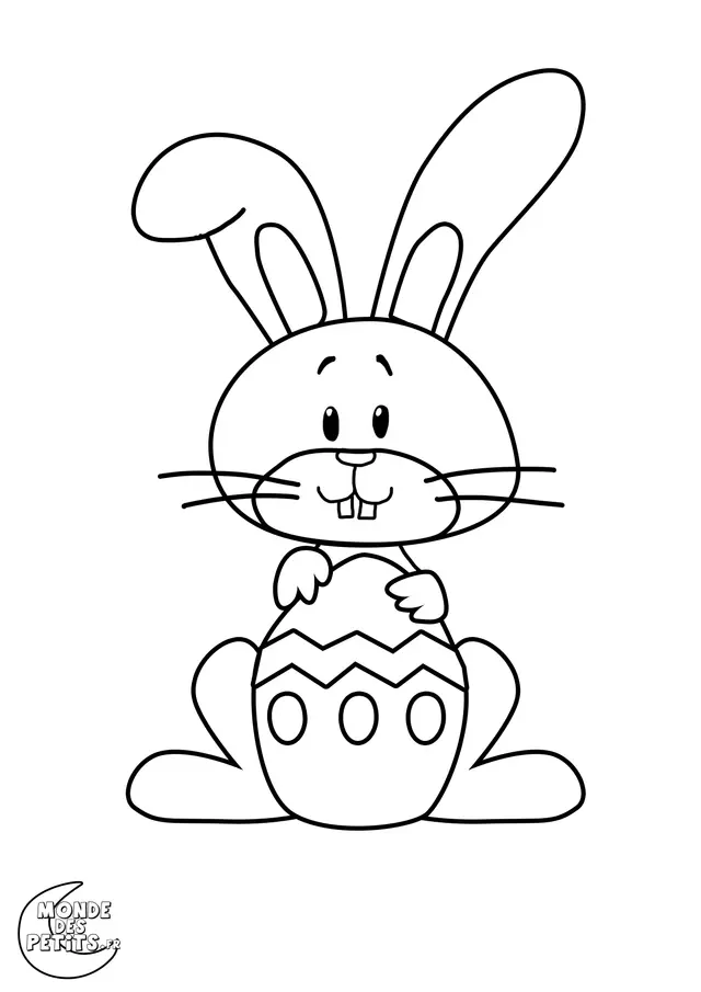 Ausmalbild Einfacher Osterhase Ausmalbilder zum Ausdrucken