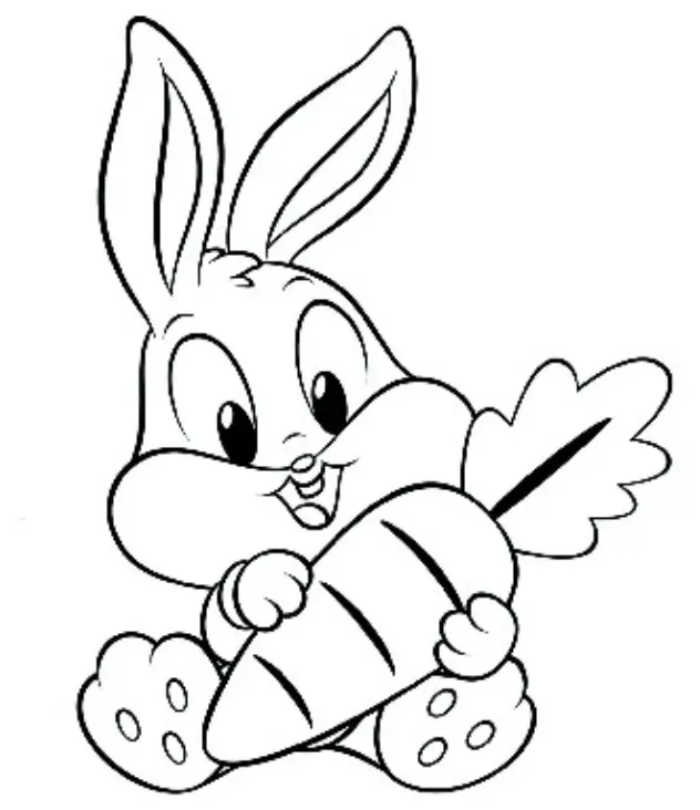Coloriage Lapin disney Pâques - Disney à imprimer