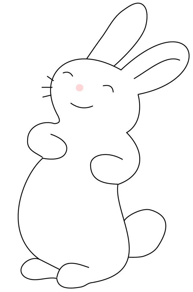 Coloriage Lapin Kawaii Bunny - Lapin à imprimer