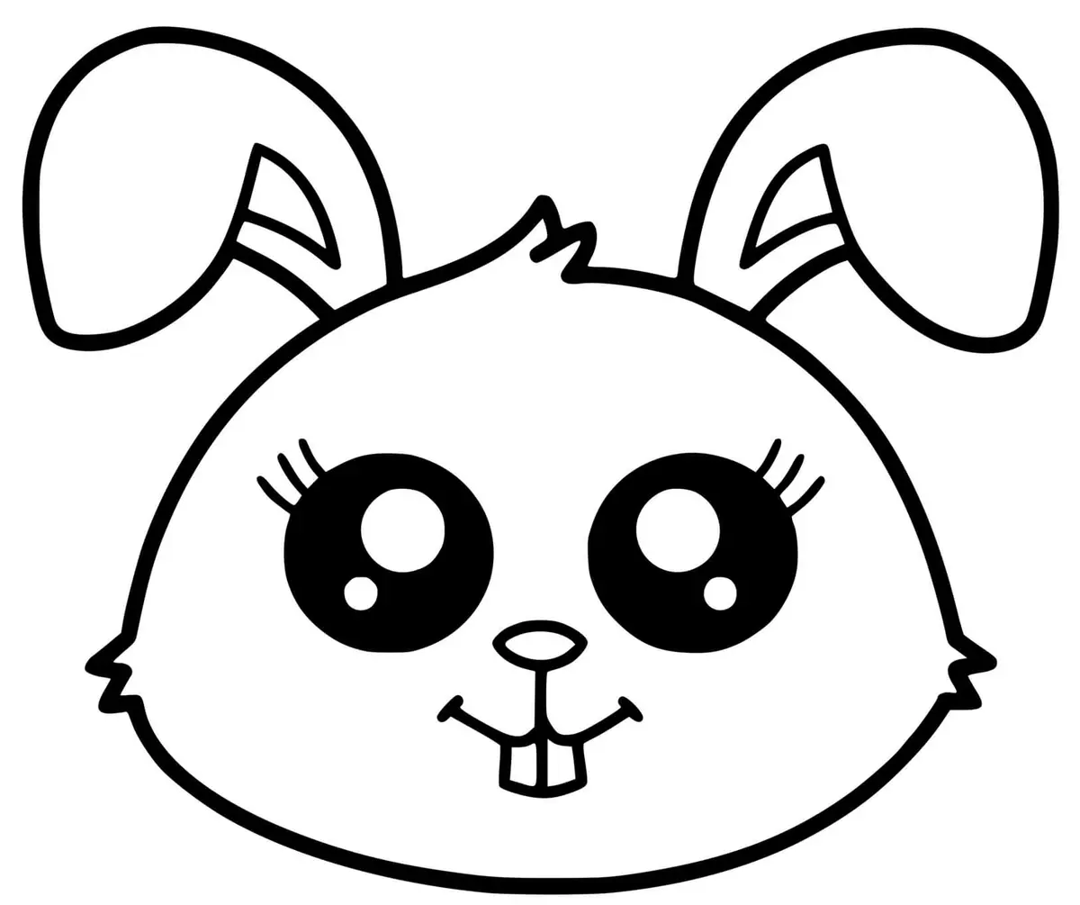 Kleurplaat Kawaii konijn om te printen