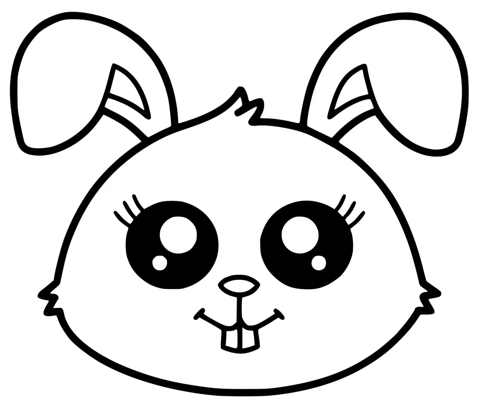 Coloriage Lapin Kawaii - Dessin kawaii à imprimer