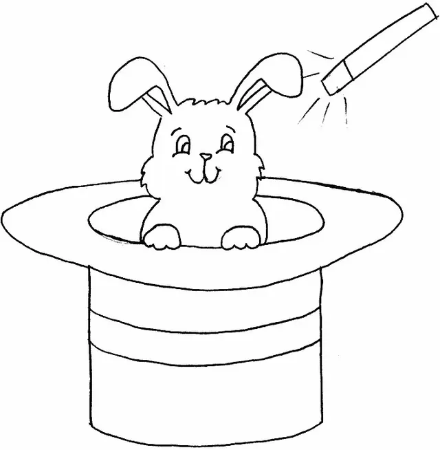 Coloriage Lapin Magique Maternelle - Maternelle à imprimer