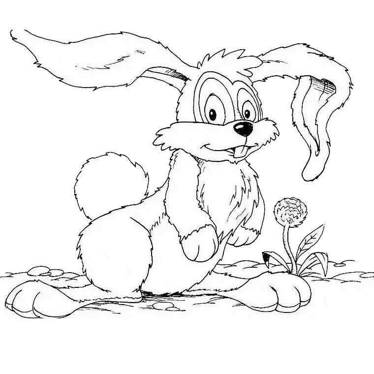 Coloriage Lapin Malin - Animaux à imprimer