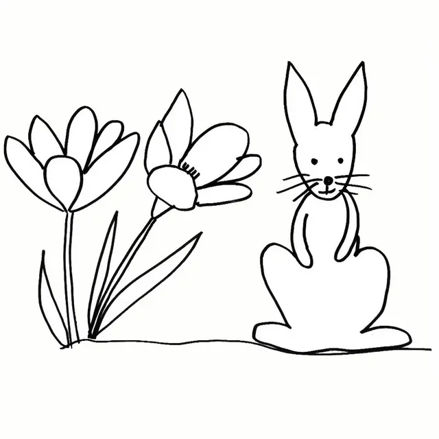 Coloriage Lapin Nain - Lapin à imprimer