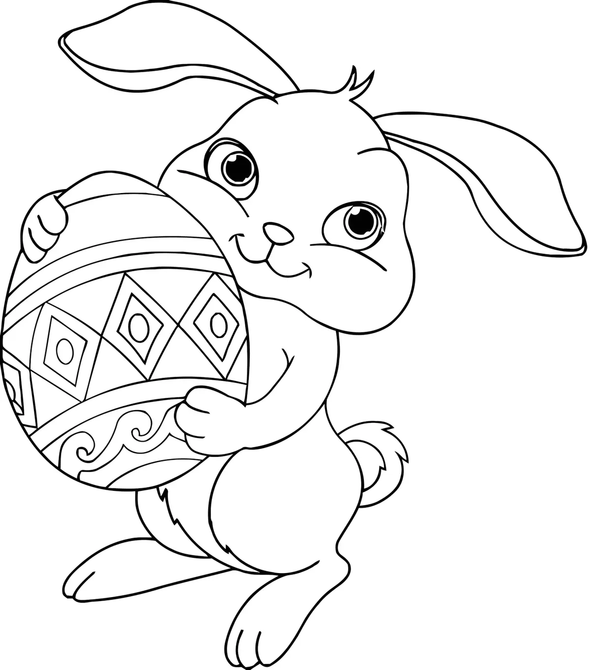 Coloriage Lapin Pâques Disney - Pâques à imprimer