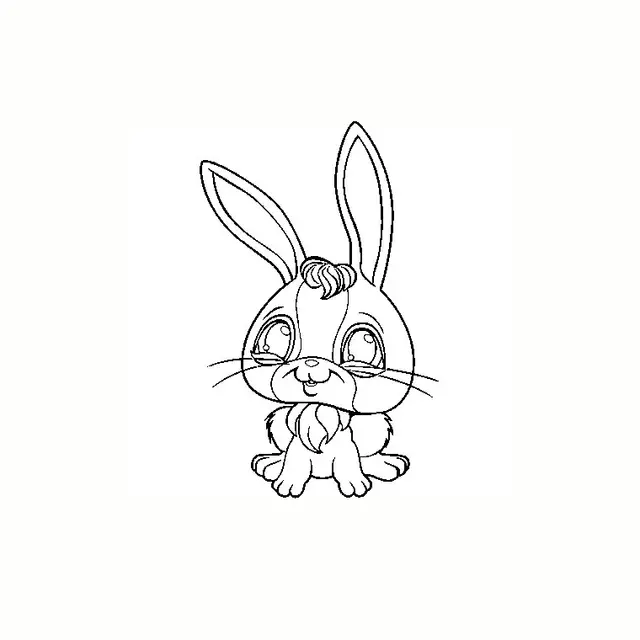 Coloriage Lapin Pet Shop - Lapin à imprimer