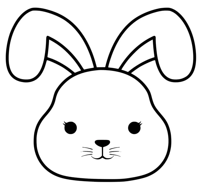 Coloriage Lapine Kawaii Femelle Du Lapin - Lapin à imprimer