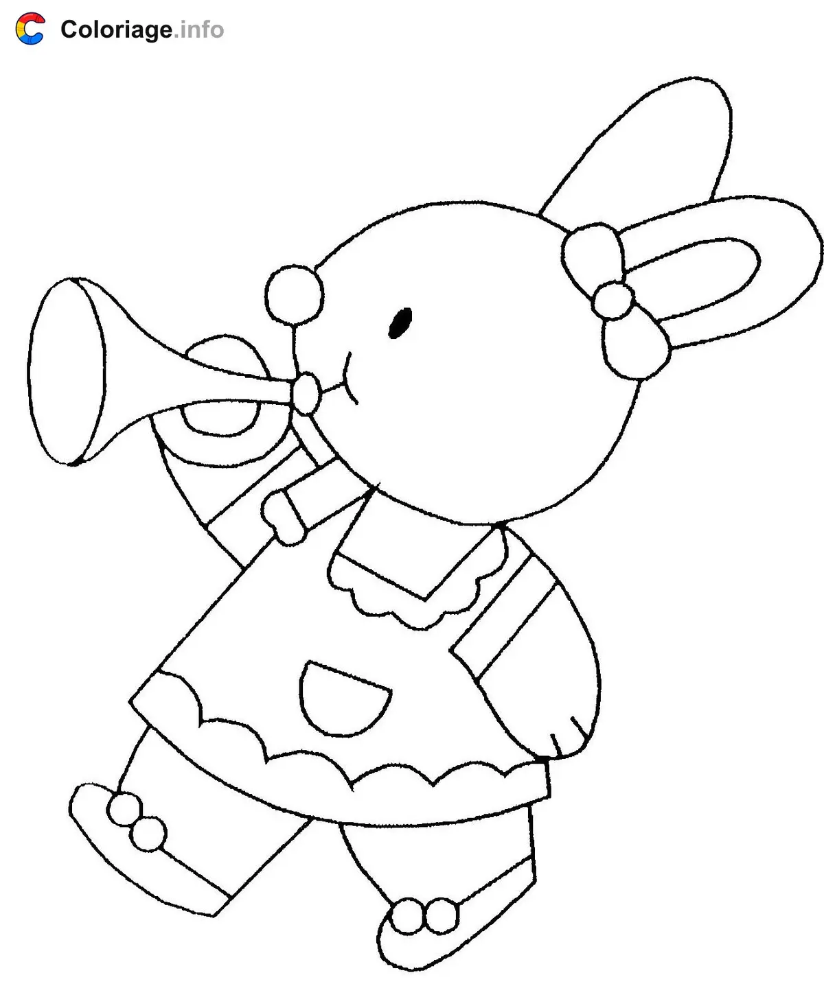 Little Bunny coloring page to print