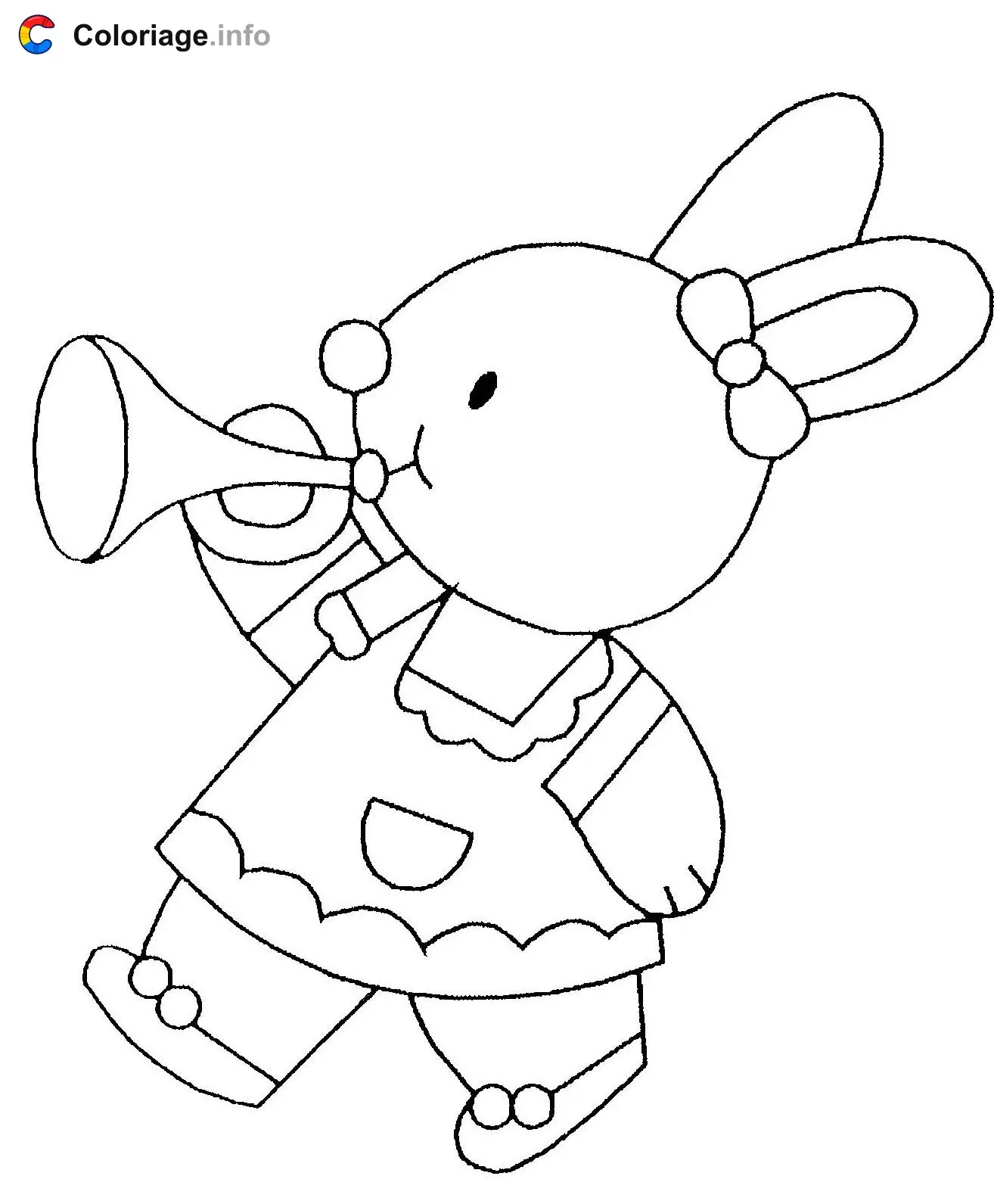 Little Bunny coloring page to print