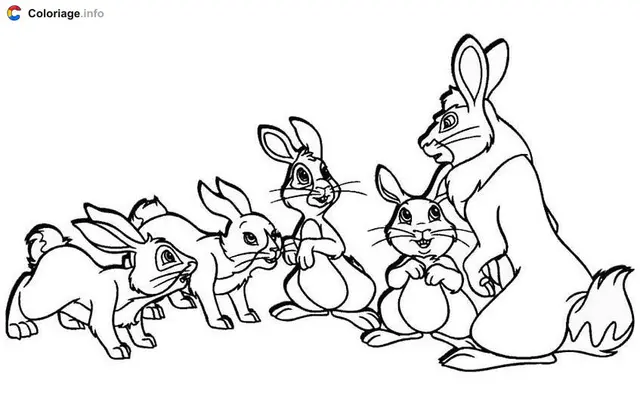 Coloriage Lapins - Lapin à imprimer