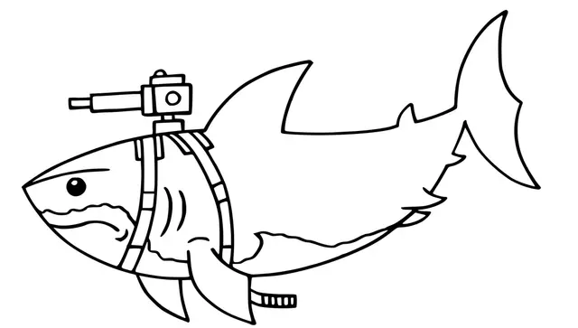 Coloriage Laser Chomp Glider - Fortnite à imprimer