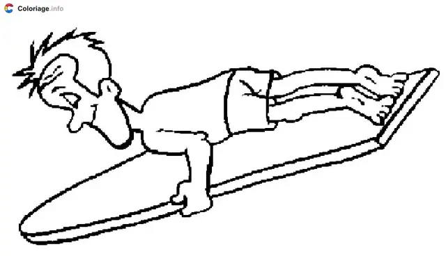 Laurel on a Surfboard coloring page to print