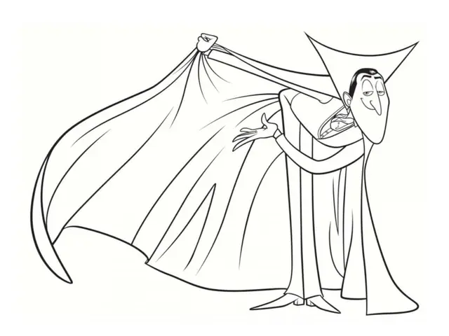 Coloriage Le Vampire Souhaite La Bienvenue - Vampire à imprimer