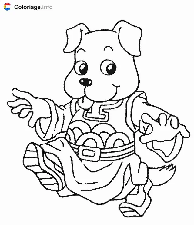 Desenho de O Cão do Zodíaco Chinês para colorir