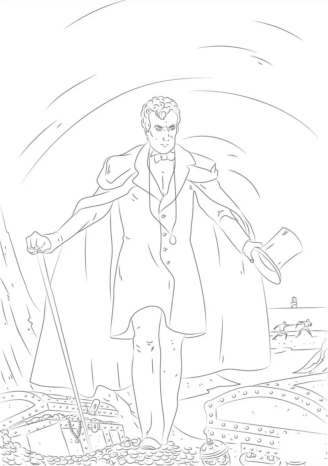 Coloriage Le Comte De Monte Cristo - France à imprimer