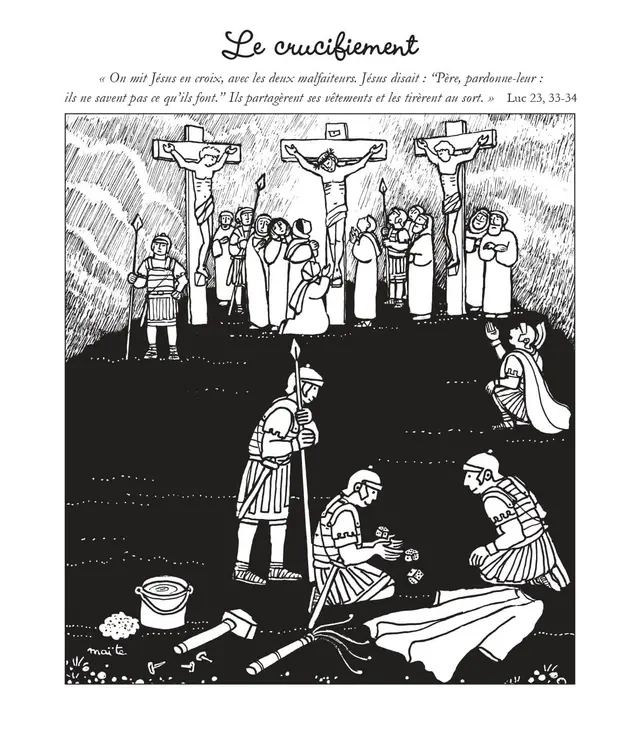 Coloriage Le Crucifiement Jesus En Croix - Jésus à imprimer