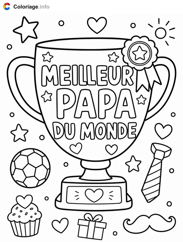 The World's Best Dad coloring page to print