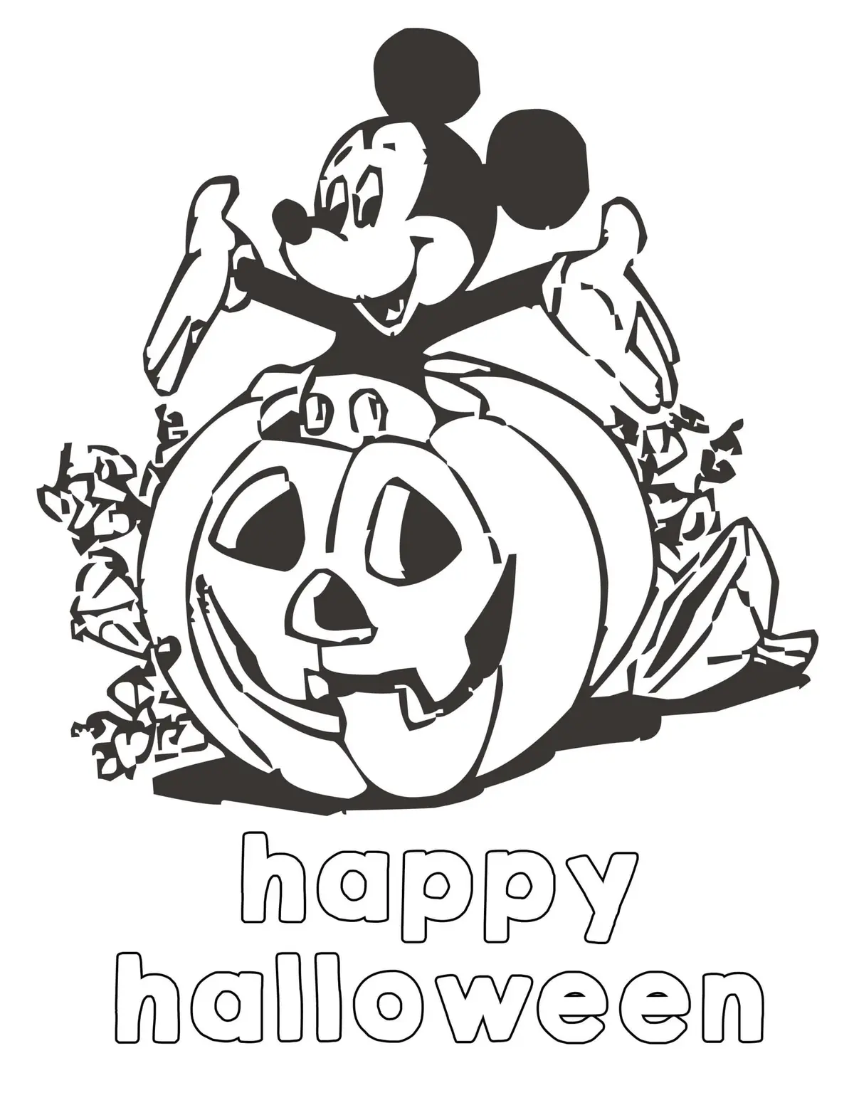 Disney Halloween World coloring page to print