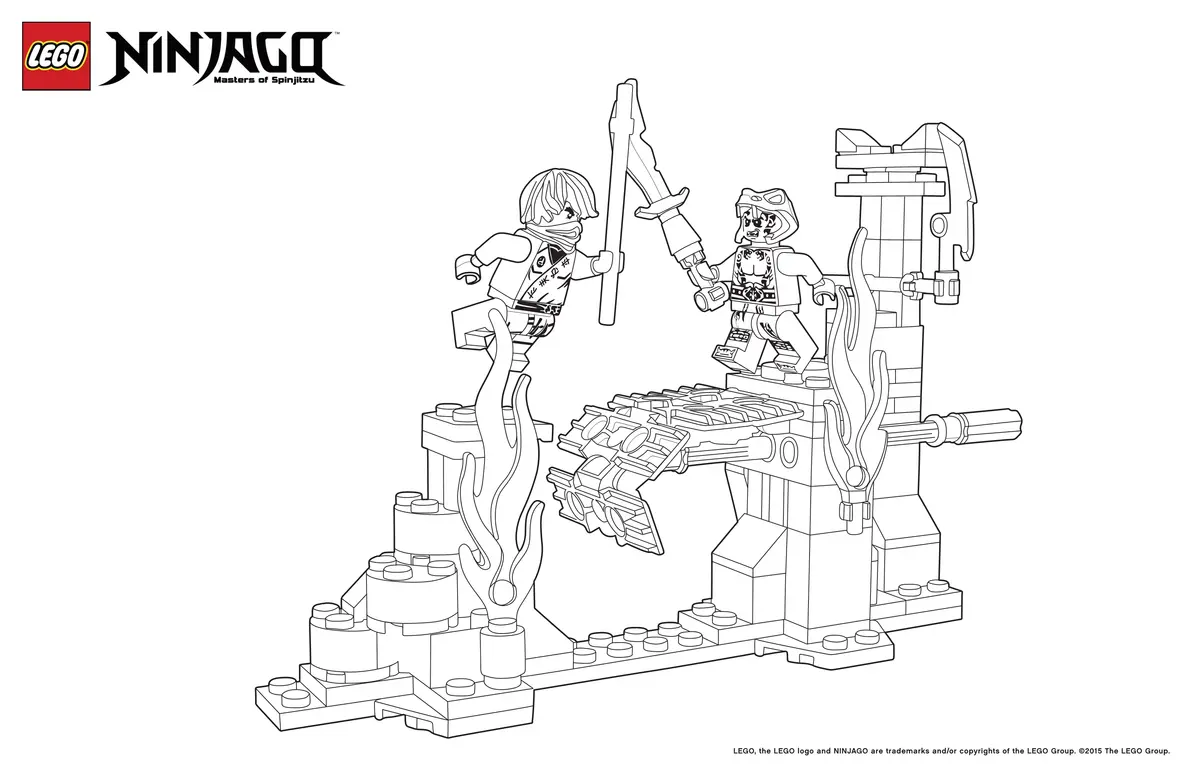Coloriage Le Monde Ninjago Contre Doublon - Ninjago à imprimer
