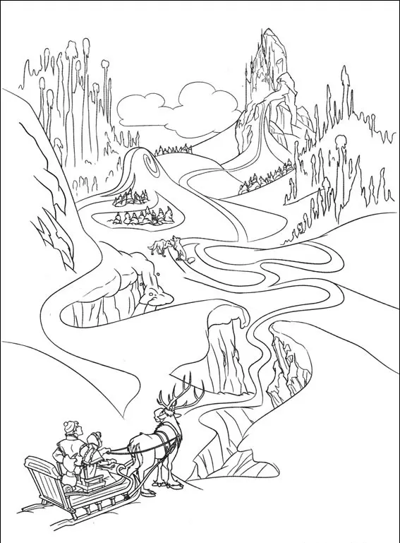 Coloriage Le Palais Des Glaces - La Reine des neiges à imprimer