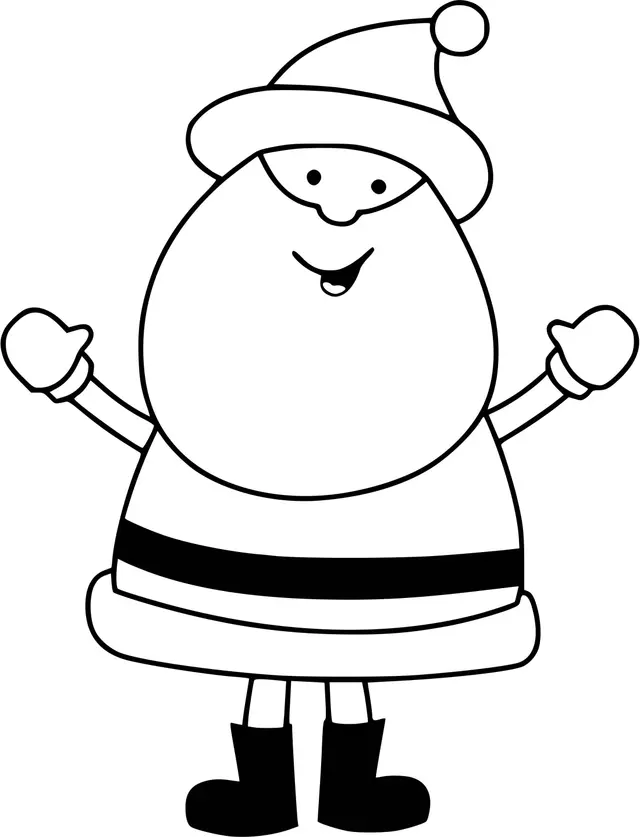 Coloriage Le Père Noël Facile Pour Maternelle - Noël maternelle à imprimer