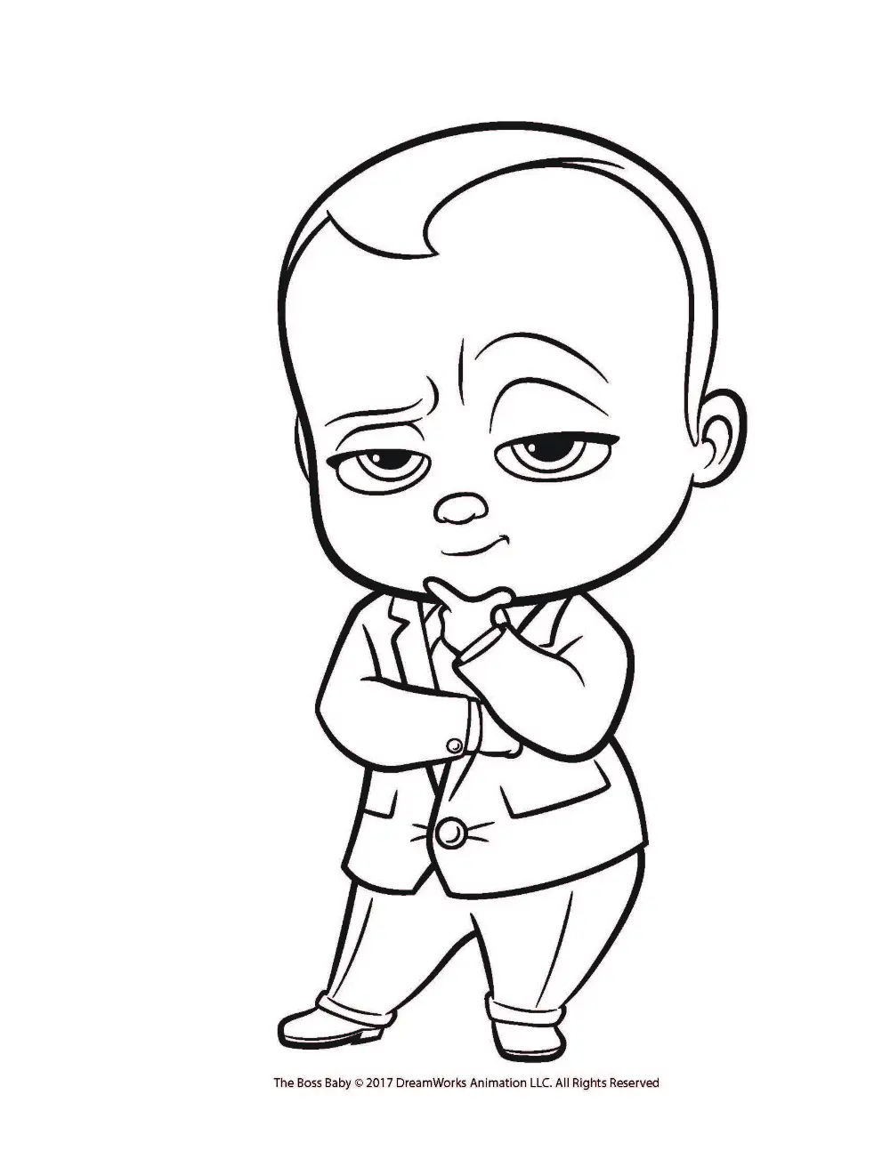 Coloriage Le Petit Baby Boss - Baby boss à imprimer