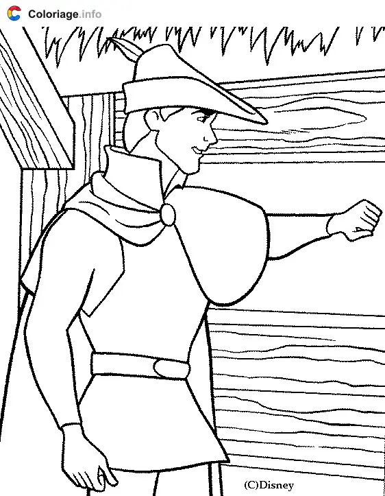 Coloriage Le prince philippe - La Belle au bois dormant à imprimer
