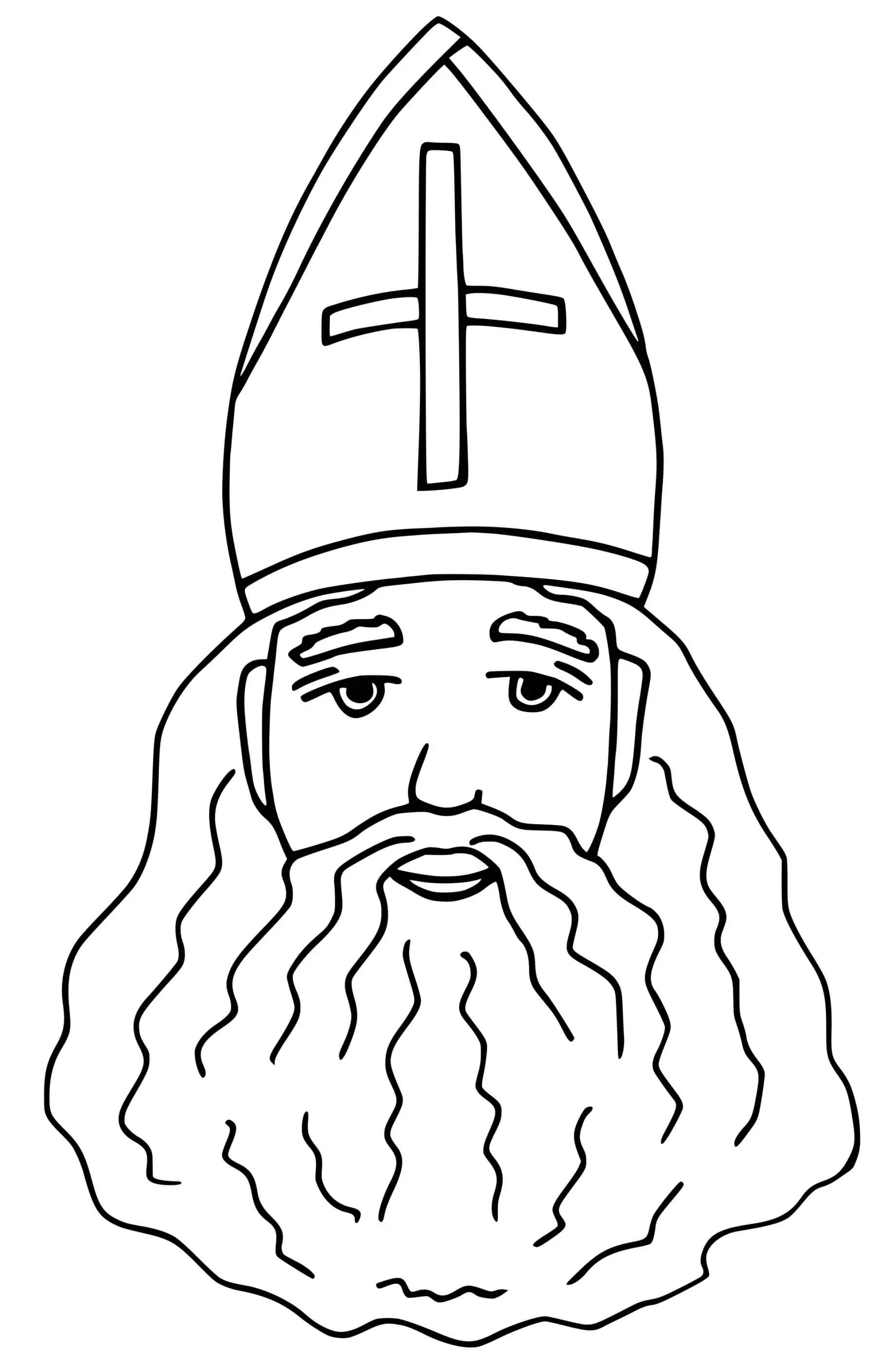 Coloriage Le Saint Nicolas Personnage Légendaire - Saint Nicolas à imprimer