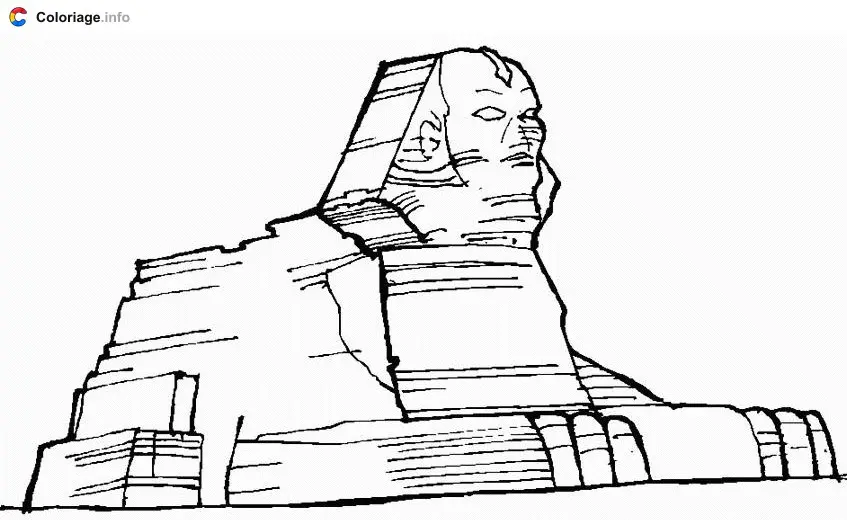 The Sphinx coloring page to print