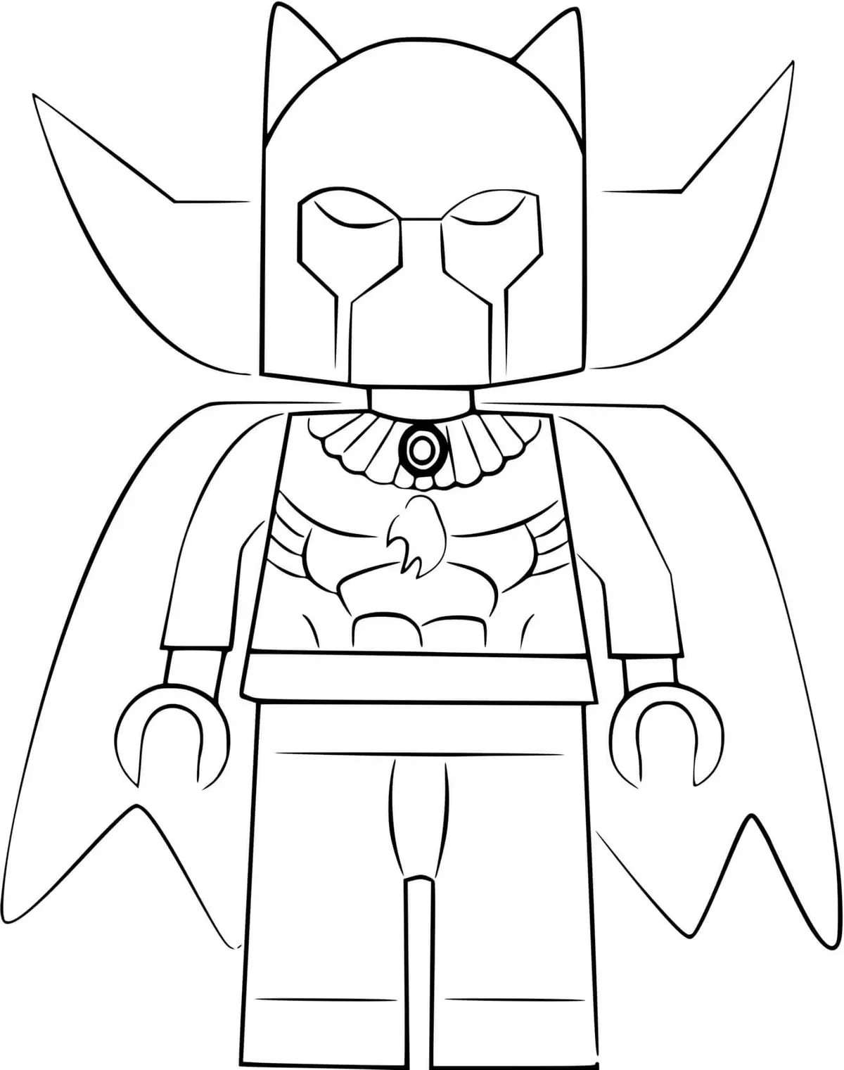 Coloriage Lego Black Panther - Black panther à imprimer