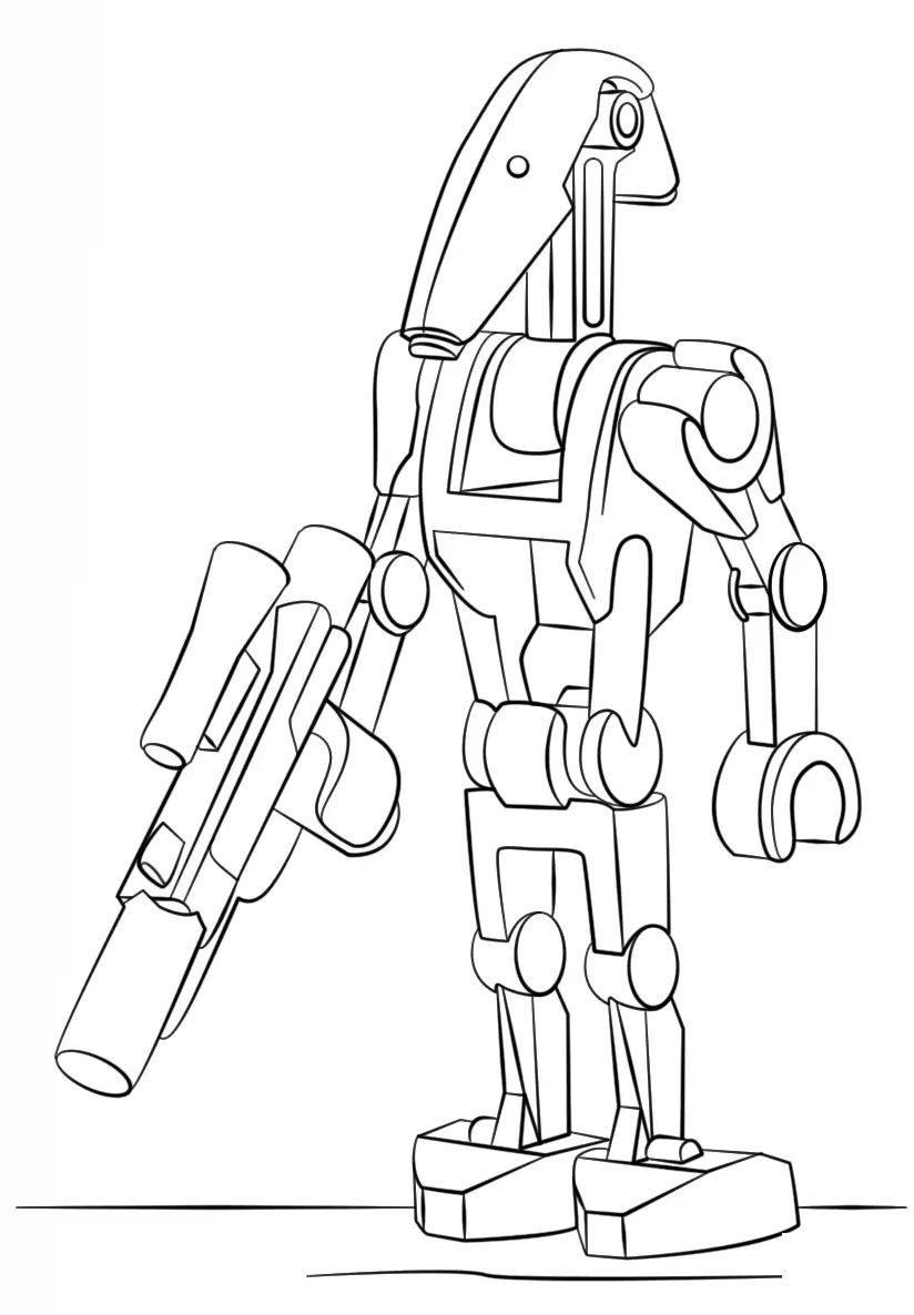 Coloriage Lego Battle Droid - Star wars à imprimer