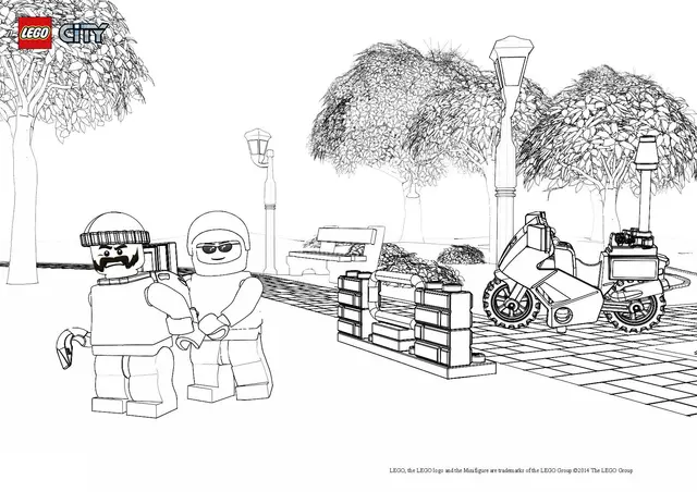 Coloriage Lego City Policier - Lego à imprimer