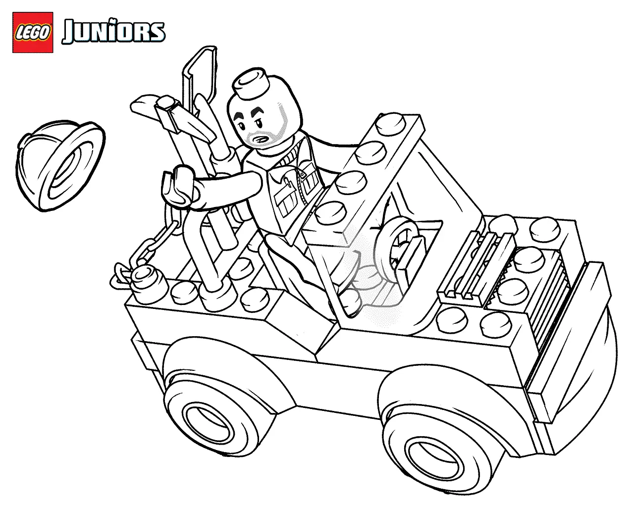 Coloriage Lego Construction Mini Truck - Lego junior à imprimer