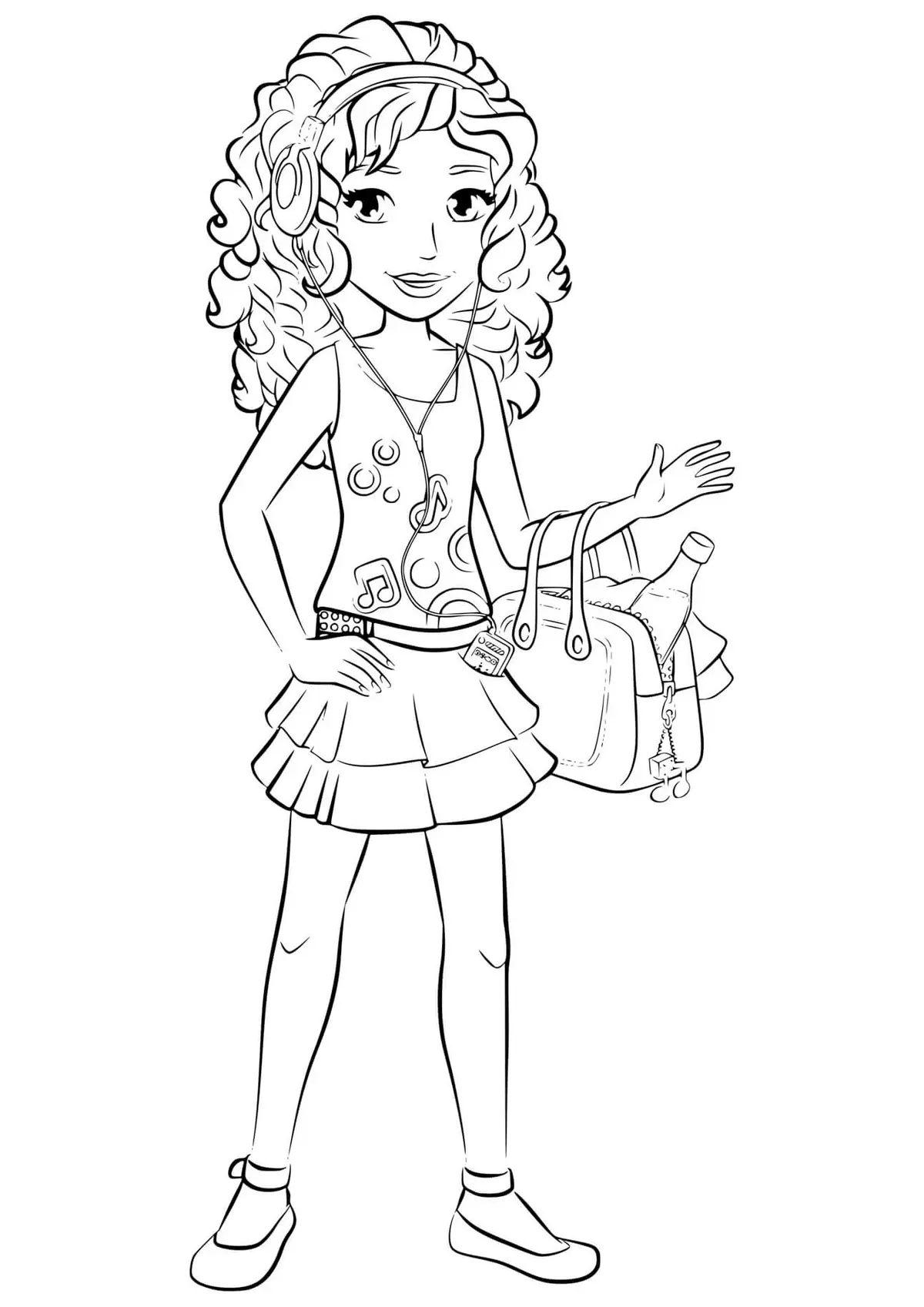 Lego Friends Andrea coloring page to print