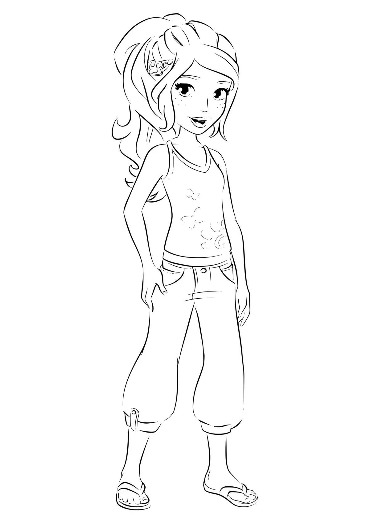 Lego Friends Mia coloring page to print