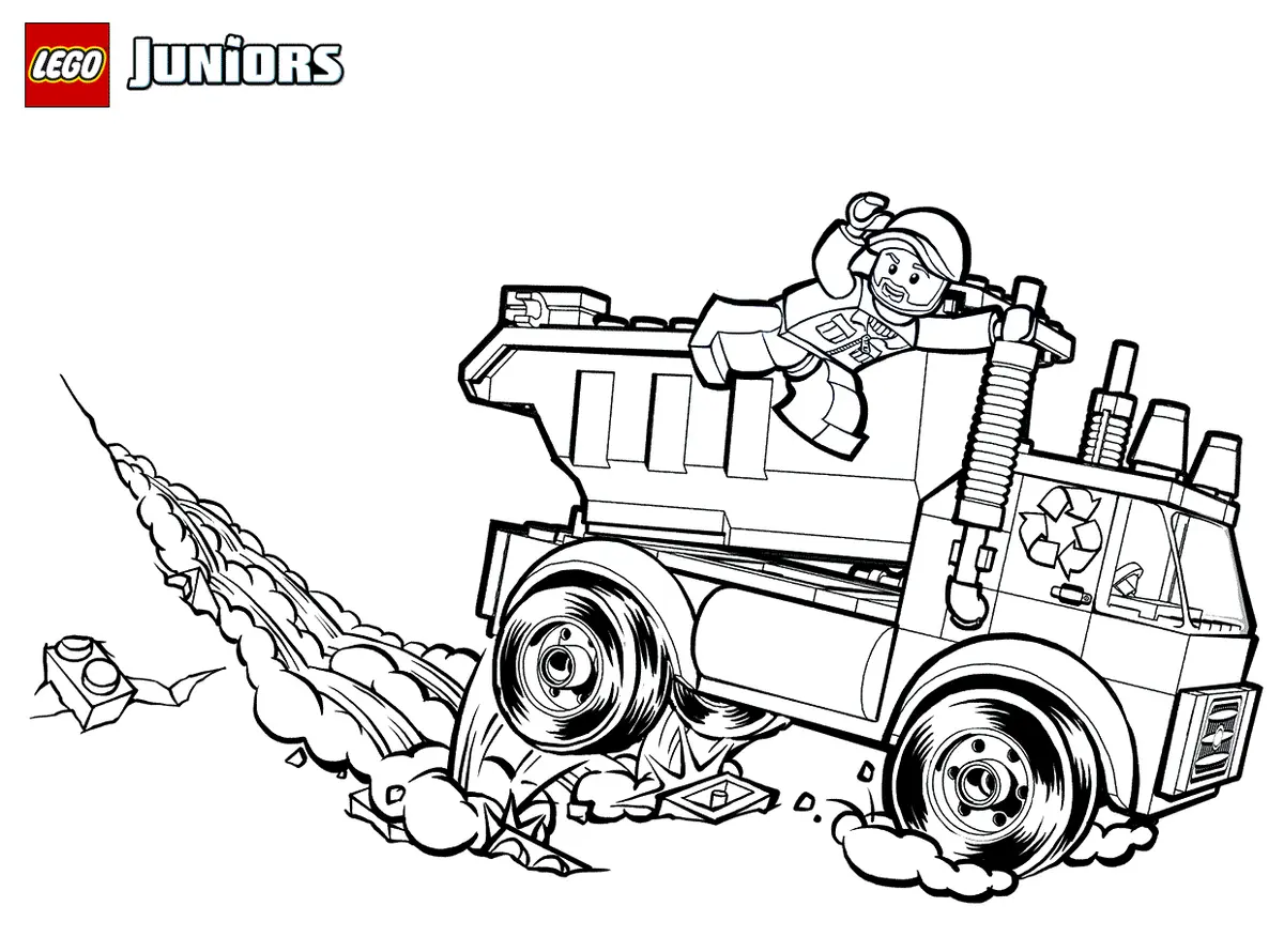 Lego Garbage Truck coloring page to print